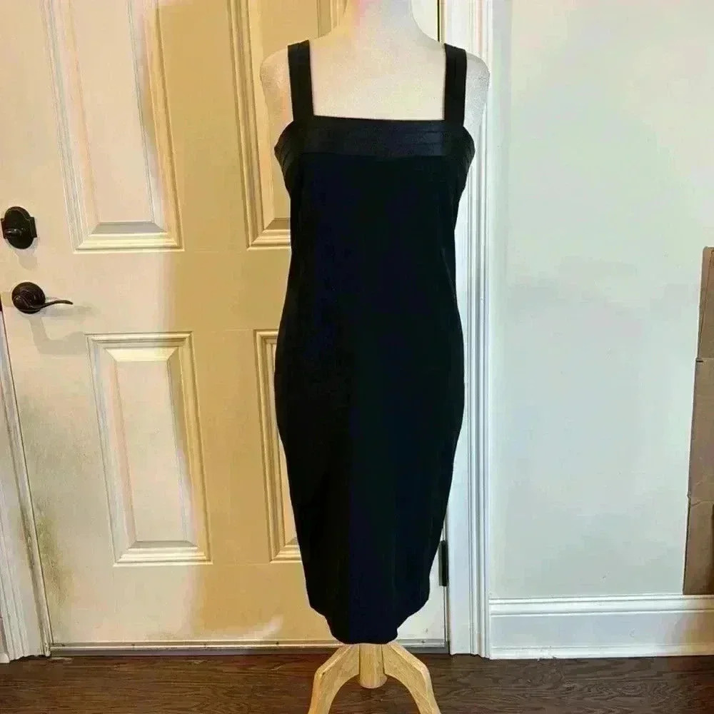 Liz Claiborne black sleeveless strap dress size M